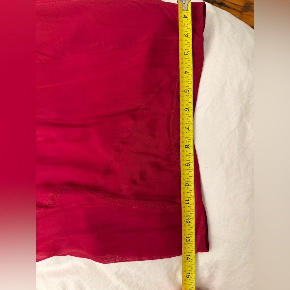 Rag & Bone Dark Red Maxi Skirt - Silk, Bias Cut, Flattering - size 4 - Picture 15 of 16
